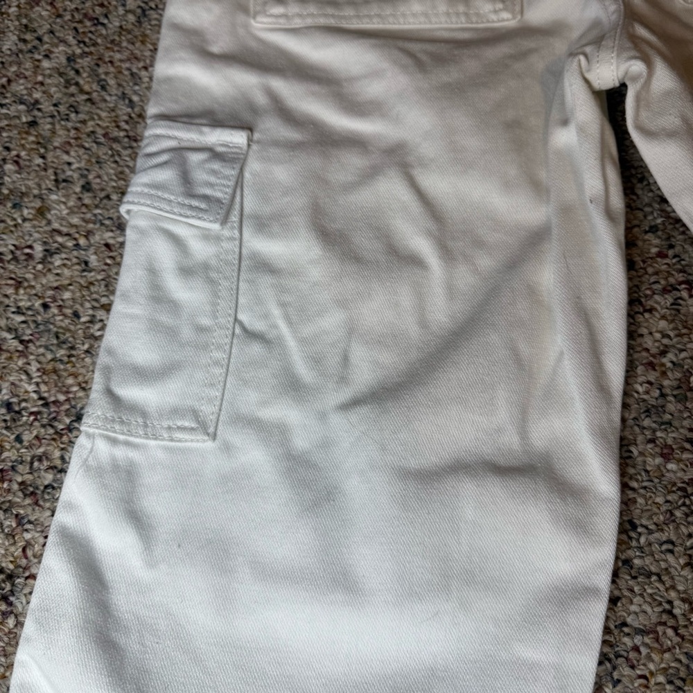 Universal Thread Cargo Boyfriend Fit Cream Colored Jeans Size 4 - Picture 8 of 10